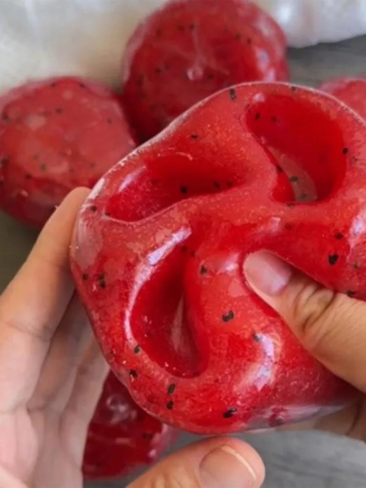 Watermelon Slush Squishy Ball Toy Handmade Diy Decompress Soft Watermelon Squeeze Toys Slow Rebound Stress Relief Sensory Gift