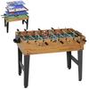 13-in-1 Games Table, Table Football, Chess, Billiards, Table Tennis and More, MDF, Plastic, Walnut