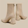 Autumn Winter Stretch Fabric Socks Boots Women High Heel Short Boots Pointed Toe Female Ankle Booties Plus Size 42