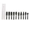 Black Wolf Tooth Rotary File Set for DIY Woodworking & Electric Grinding