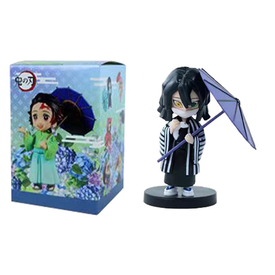 Animation 6Pcs/Kit Q Version Demon Slayer Boxed Action Figure Miniature Figurine Decoration Piece Attachment Animation Design Adorable Decoration