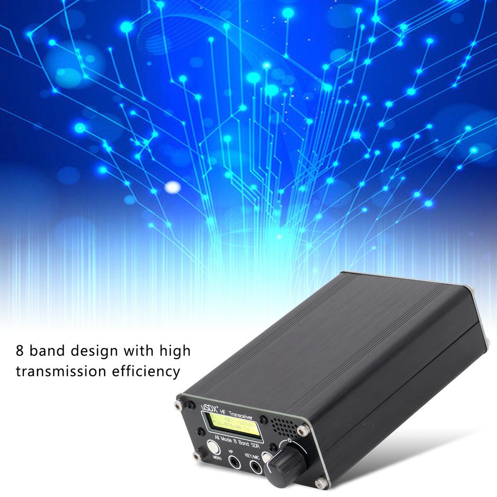 8 Band Radio Transceiver Full Mode HF SDR QRP SSB Transceiver BNC Antenna Connector Transceiver Microphone Kit 100-240v