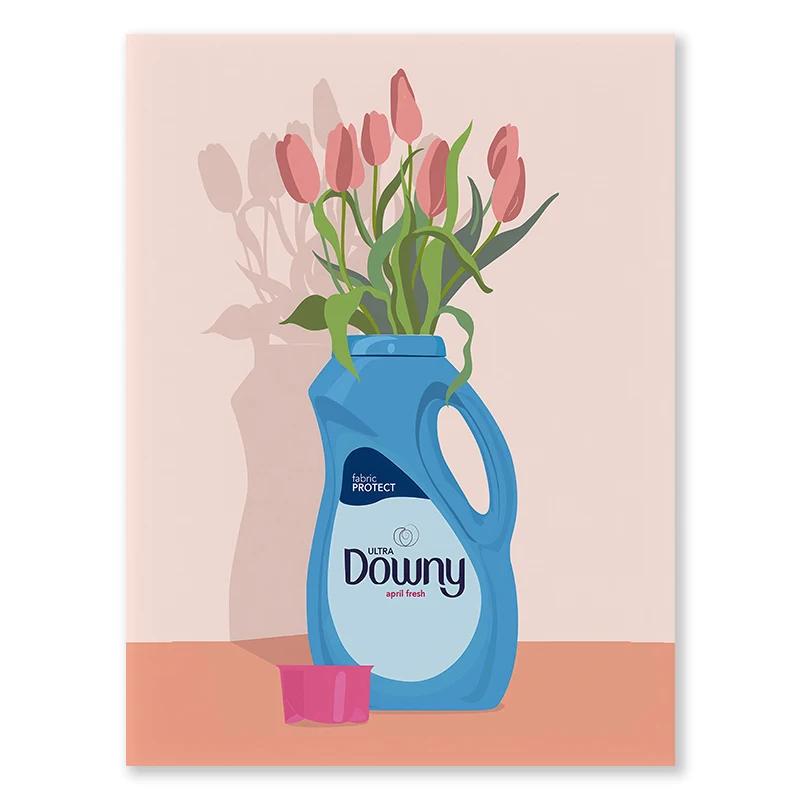 Colourful Modern Print Laundry Detergent Poster Nordic Pink Art Canvas Painting Toilet Laundry Room Decorative Unframed Wall Art