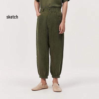 CROQUIS Men's 2024 Summer Casual Curved Pants