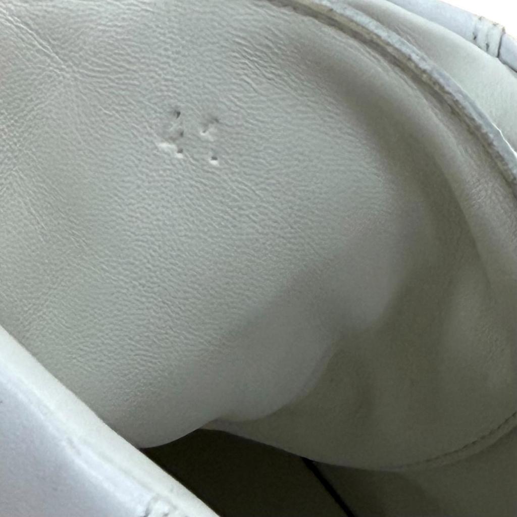 Excellent HERMES High Cut Sneakers DISTRICT White Leather Mens 41 221906 Used