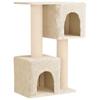 Cat Tree with Sisal Scratching Posts Cream 114 Cm