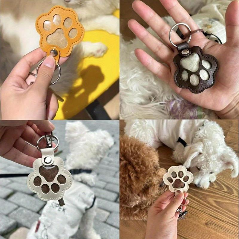 1PC Wear-resistant Bag Unique Hollow Shape Pet Collars Pet Hair Keychain Car Keys Pet Hair Convenient Companionship Durable