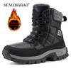 Neue Herren Winterstiefel Warme Plüsch Schneestiefel Outdoor Rutschfest Paar Wanderstiefel High-Top Wasserdichte Sneaker Herren Stiefeletten