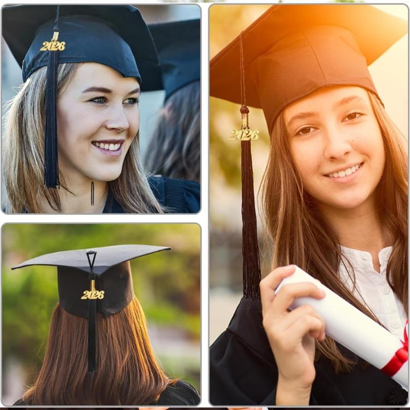 10 Piezas Borlas de Graduación 2026 con Colgante del Año Borlas para Birretes y Togas Académicas y Ceremonias de Graduación
