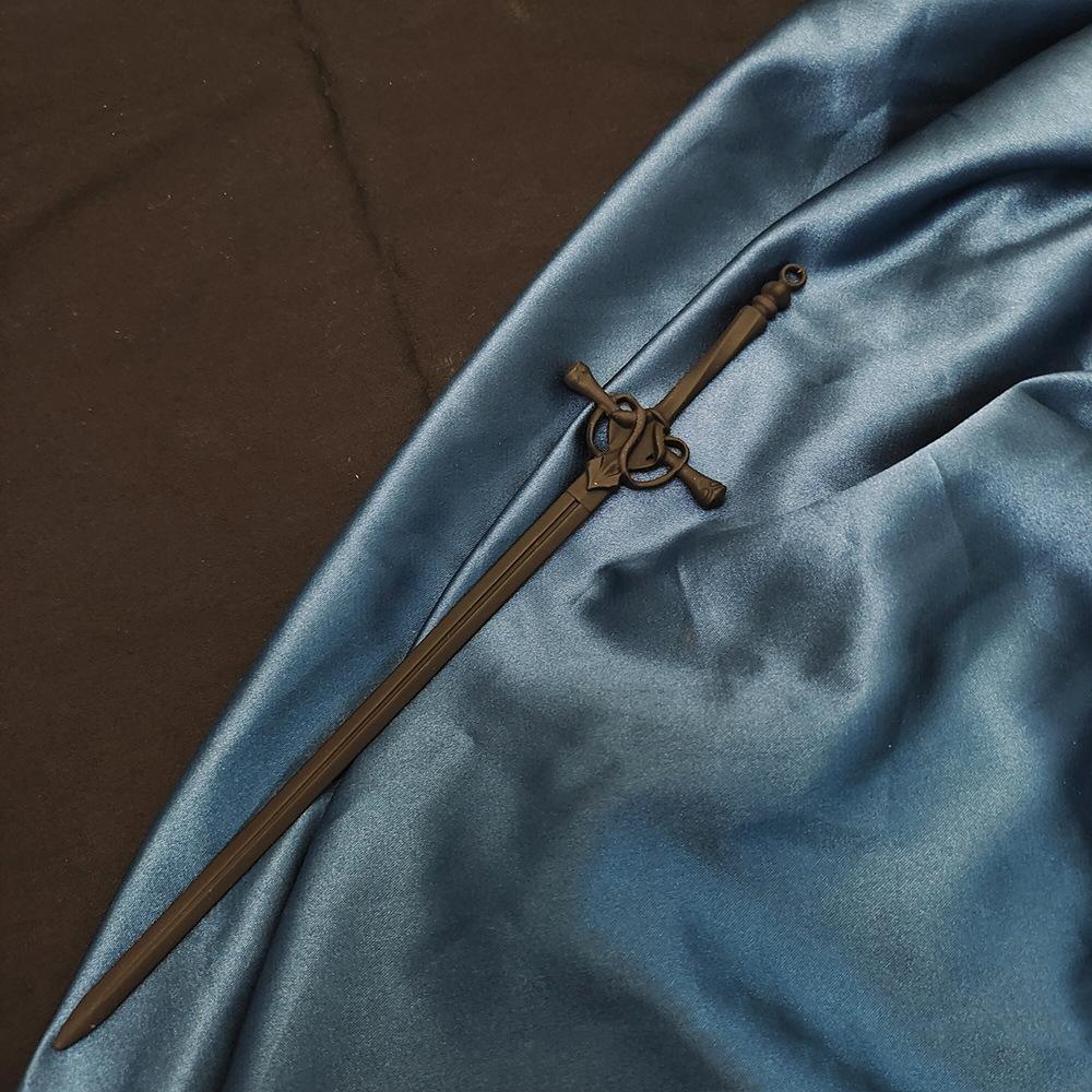 Vintage Chinese Hair Stick with Long Lasting Sword Elegant Pendant Alloy Hair Chopsticks for Cheongsam Han Clothes Dress