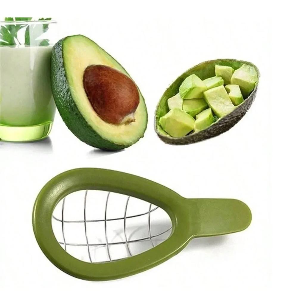 1pc stainless steel avocado cutting set, used for slicing, core digging, and core removal, multifunctional kitchen tool