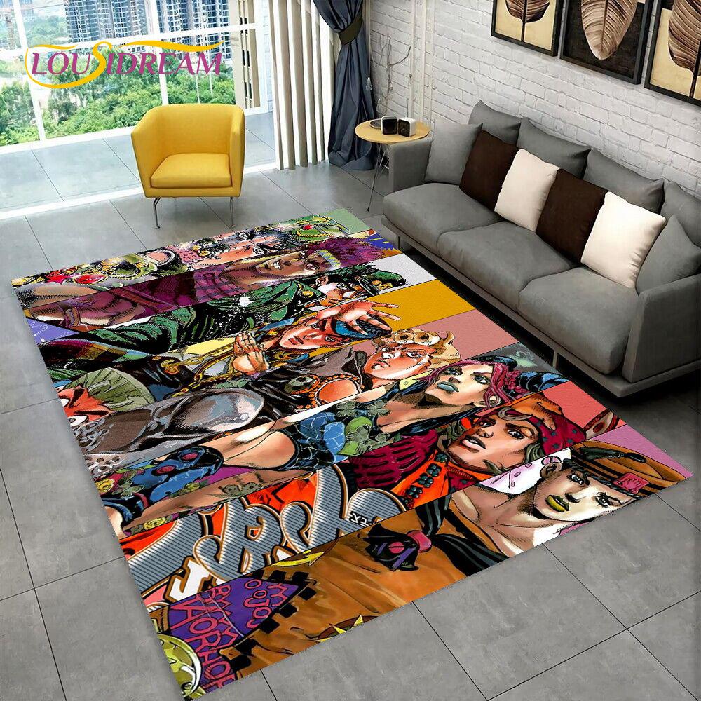 Anime Jojo's Bizarre Adventure  Area Rug,Carpet Rug for Living Room Bedroom Sofa Doormat Decoration, Kid Play Non-slip Floor Mat