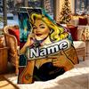 Custom Name Personalized Marilyn Monroe Print Blanket, Home Decor, Bedroom, Sofa, Camping, Couch, Gifts for Birthday Christmas