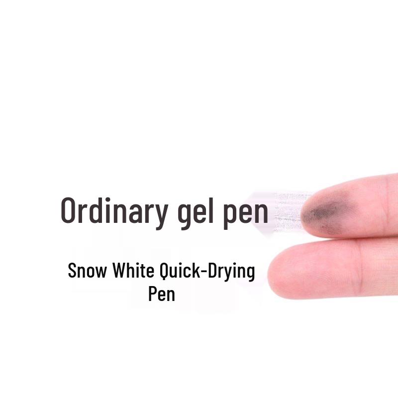 Snow White Quick-Dry Ink Rollerball Pen for Students and Business Use