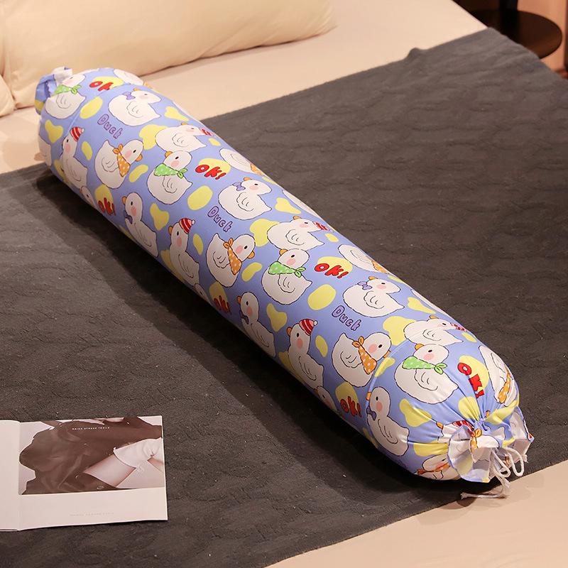 

60/120/150/180cm Cartoon Print Cylindrical Long Pillow Removable Washable Soft Neck Lumbar Support Cushion for Sofa Home Decor 60cm