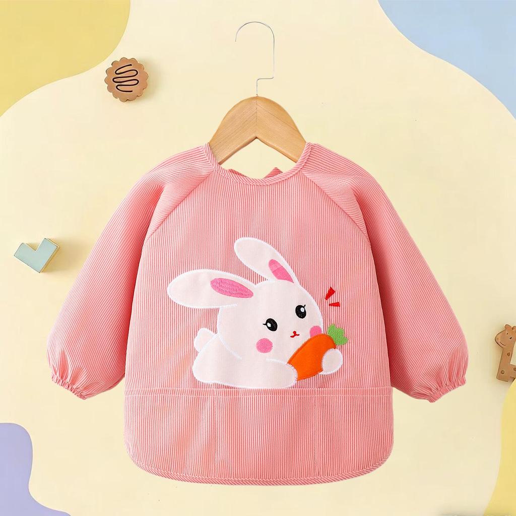 Waterproof Corduroy Baby Coveralls: Stain-Proof Unisex Autumn/Winter Eating Apron & Bib