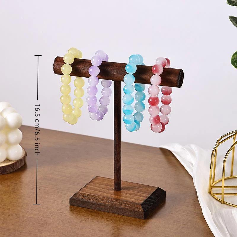 Holz Schmuck Armband Aufbewahrung Display Kettenuhr T-Stangenständer Organizer Harter Ständer Halter Schmuckdisplay Armband Displayständer