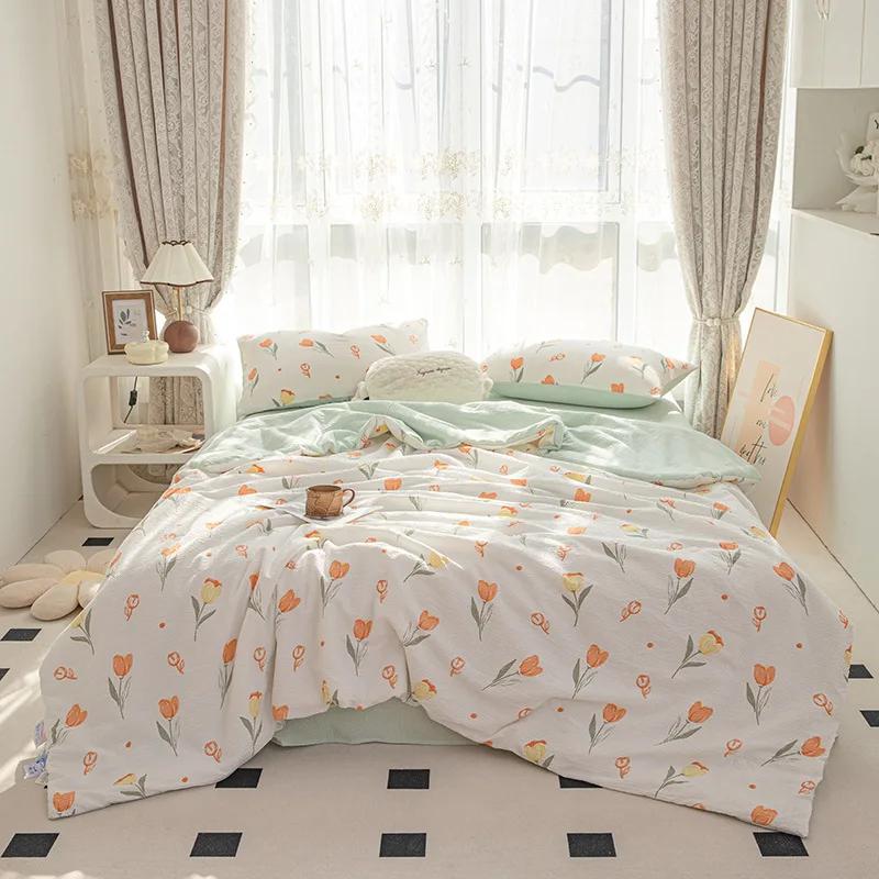 Summer New Bubble Cotton Summer Blanket Cool Silk Summer Quilt Airable Cover