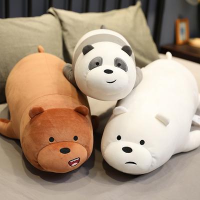 The Bare Bear Plush Toy Polar Bear Stuffed Animals Grizzly Panda Ice Bear Plush Panda Doll Pillow We Bare Bear Stuffed Xmas Gift