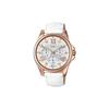 SHEEN Series Three Eyes and Three Circles Design Business Quartz Movement Leather Strap Japanese and Korean Watch Women's Watch SHE-3806GL-7AQ
