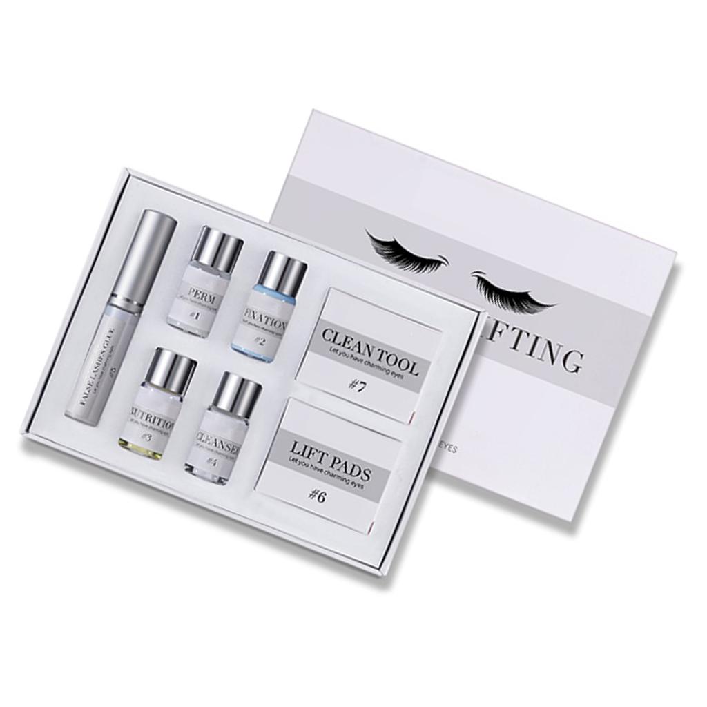 Permanent Semi Eyelash Set Perming Eyelash Lifting Curling Perm Kit With Silicone Pad For Beauty
