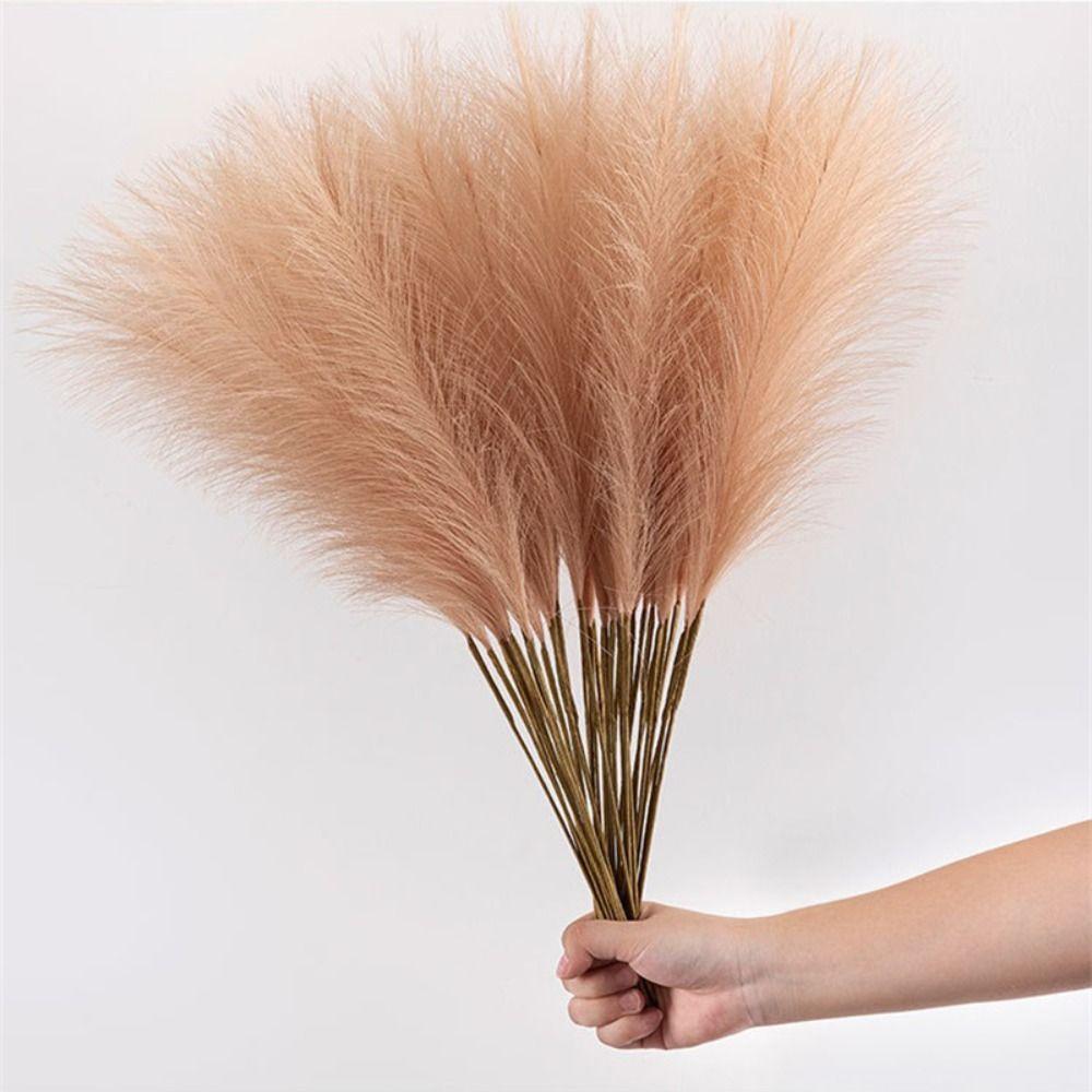 10PCS/Set Home Decor Fluffy Pampas Grass DIY Fake Plant Reed  Christmas Festival Decor