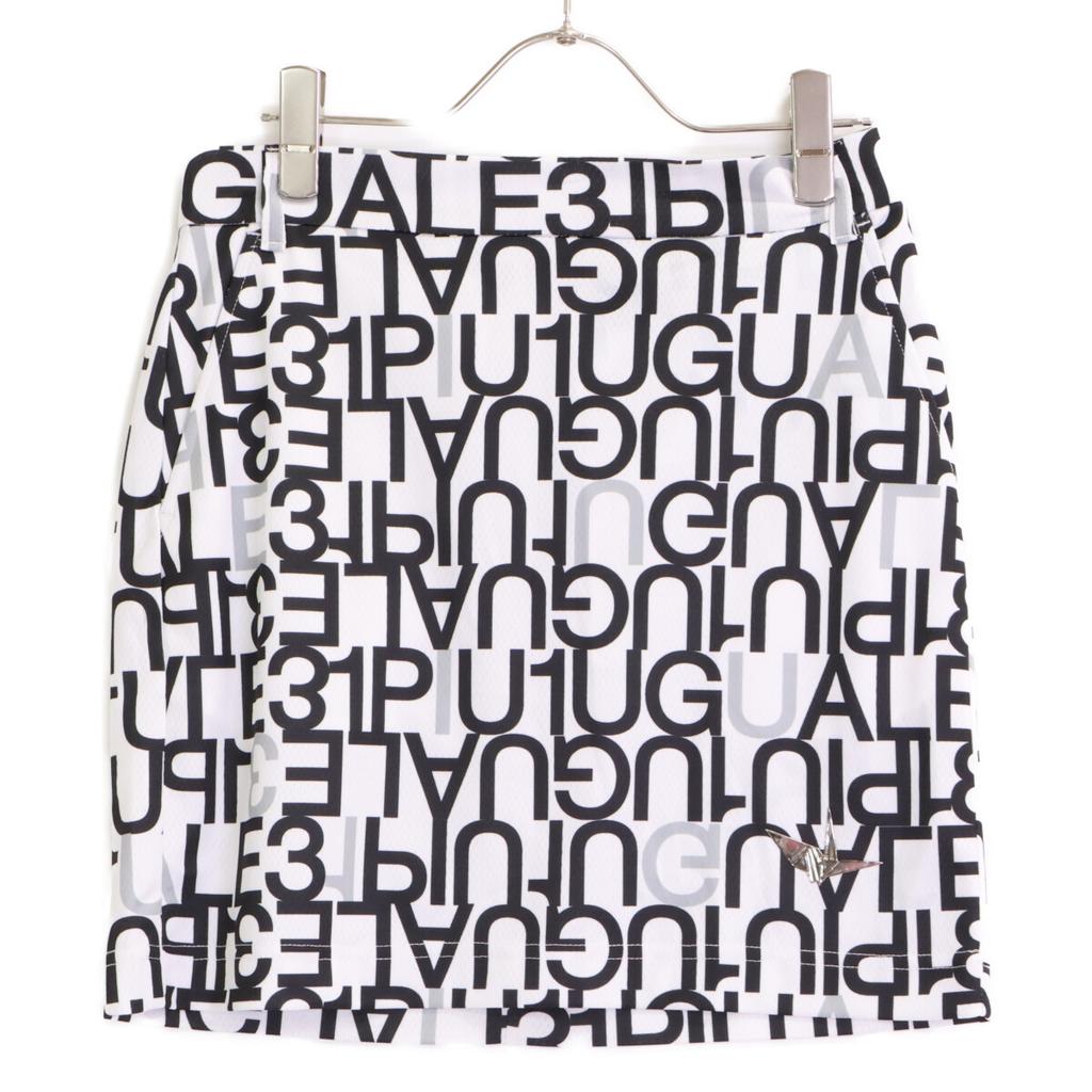 1piu1uguale3 [GOLF] GSP047 White Full Mix Logo Tight Skirt Skirt 2 whiteUsed