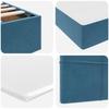Storage Bed with Mattress Dark Blue 90 x 200 cm Velvet