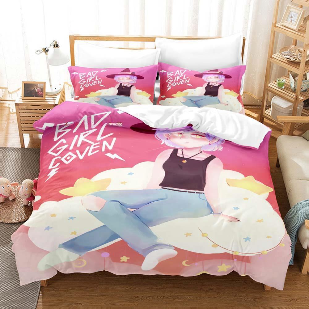 New Bad Girl Coven Bedding Set Single Twin Full Queen King Size Bed Set Adult Kid Bedroom Duvet Cover Sets Anime Bed Sheet Set
