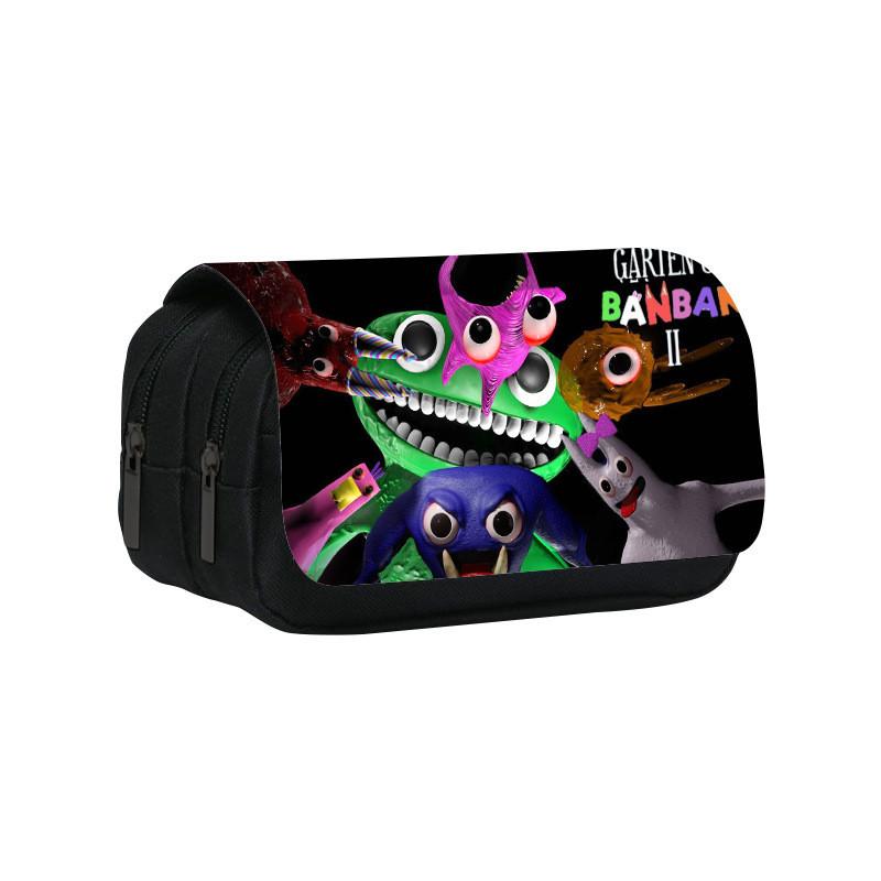 Garten Of Banban Double Layer Pencil Bag With Nylon Material For Students And School Supplies