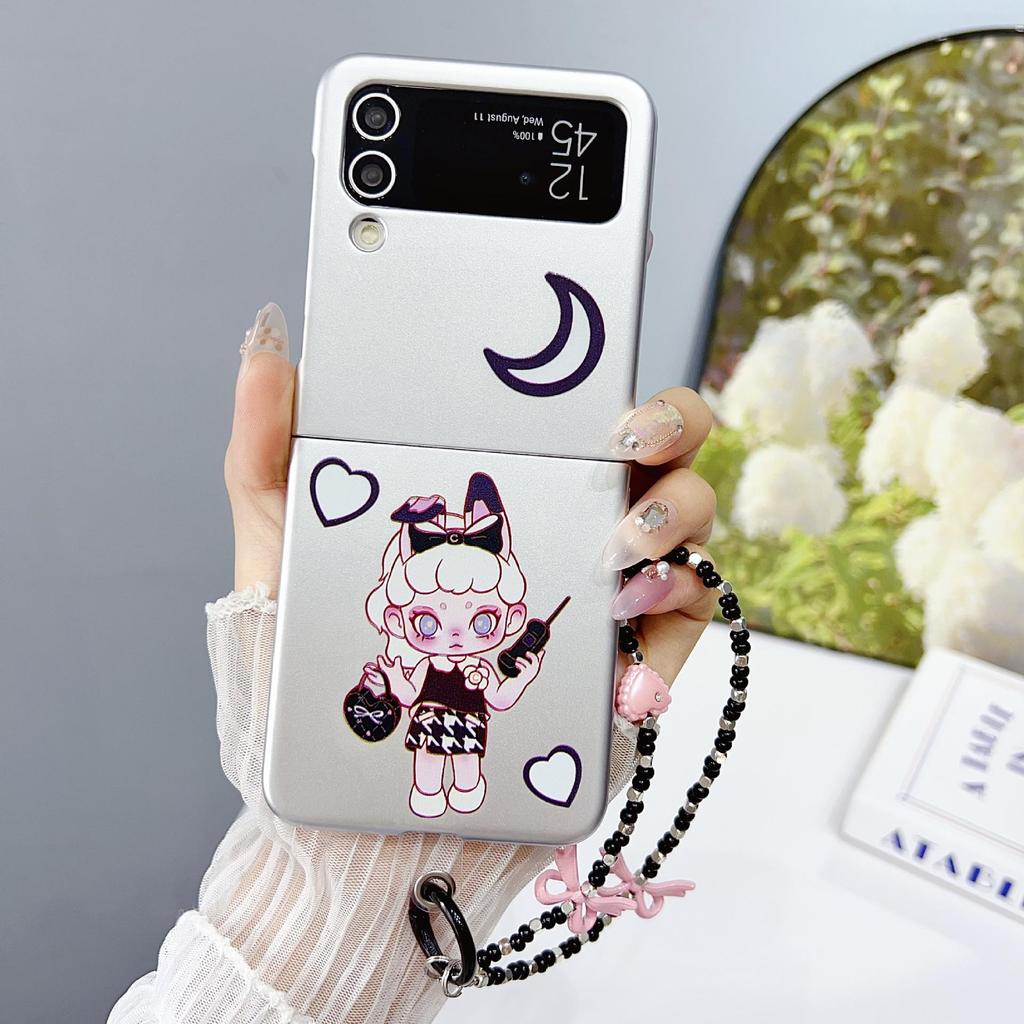 Electroplated Protective Case for Samsung Galaxy Z Flip7/6/5 - Compatible with Japanese & Korean Cartoons