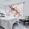 2pcs/Set Cherry Blossom Window Curtain Japanese Scenery Mount Fuji Sun Bedroom Living Room Polyester Blackout Soundproof Curtain