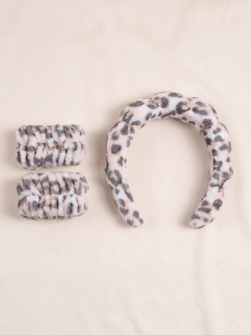 

Набор аксессуаров для волос «Облако с градиентным цветом» - Плетеные повязки на голову из губки и напульсники.