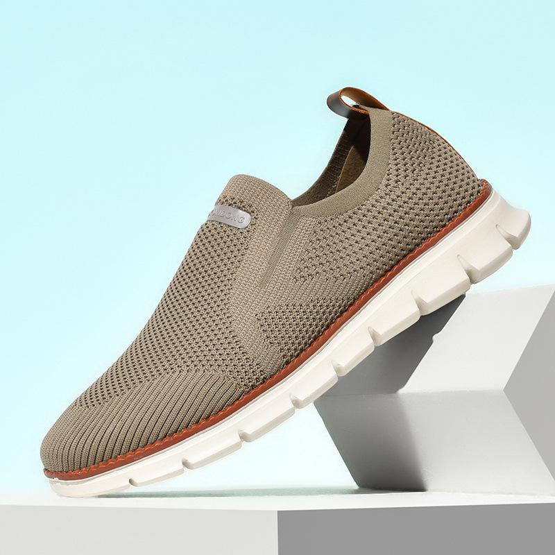 British Style Men'S Shoes Summer Breathable Sports Shoes Fly-Woven Mesh Shoes Men'S Normal Size 40-50