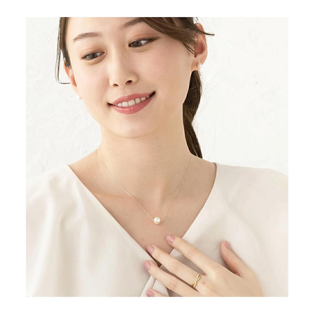 PLUSTER Pearl Necklace Single Platinum with Uwajima Akoya Pearl Box and Jewelry Accessories Birthday Christmas Gift (8.5mm-9mm Pearl) (Gift Set) /