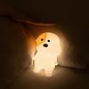 Cute Soft Silicone Dog Night Lights With Sound Dimmable Timmer Nursery Puppy Lamp Bedroom Bedside Nightlight Baby Boy Girls Gift