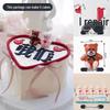Heart Cake Topper: Bright Red, Perfect for Birthdays, Weddings, and Valentine's Day.