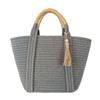 Women Handbags New Ins Simple Fashion Versatile Cotton Rope Woven Bag Straw Woven Bag Holiday Beach Bag Bags 2024 summer