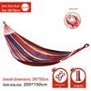 ZISIZ Red Stripe Canvas Double Hammock with Spreader Bars