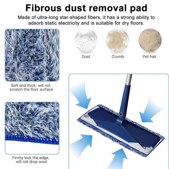 Microfiber Cleaning Mop Pads Set Deep Cleaning Dusting Pads Laminate Floors Reusable Floor Cleaning Pads