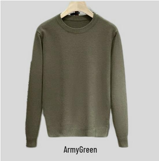 Trendy Harajuku Style Core-Spun Yarn Knitwear – Versatile No-Iron Round Neck Sweater