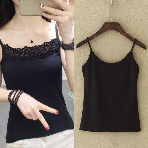 Sling Vest Women's Underwear Internet Celebrity Large Size Outside Wear Versatile Inside - Piece Student Thin Belt Bottoming Shirt