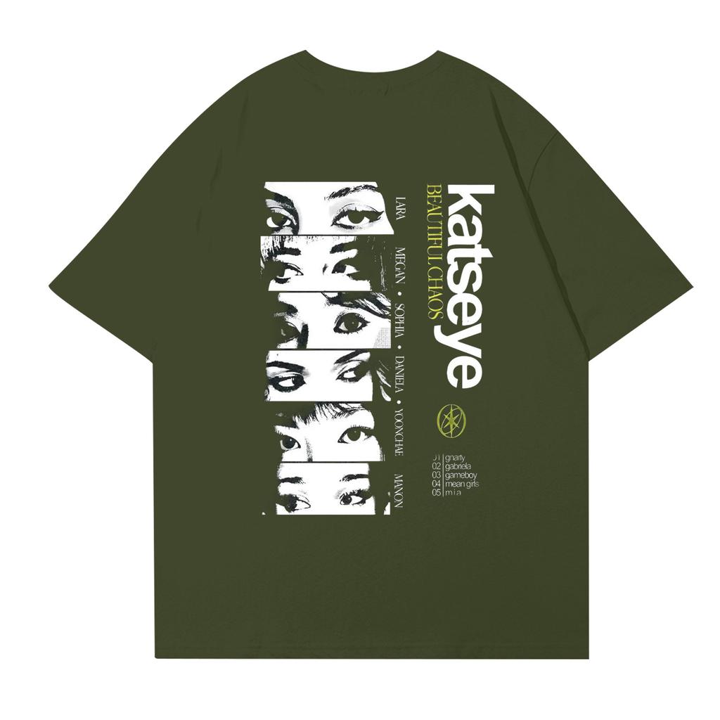 Dam T-shirt med tryck och rund hals och korta ärmar