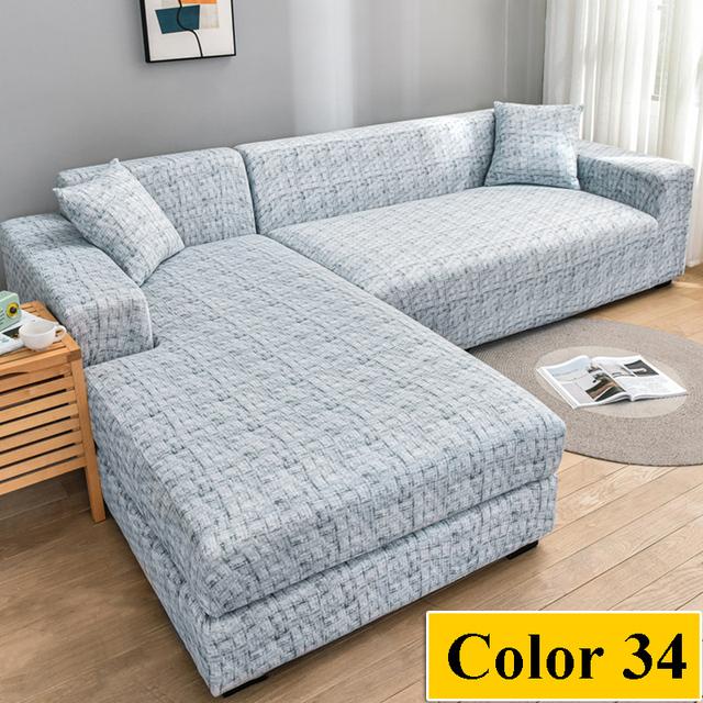 Elastický potah na pohovku do obývacího pokoje Rohový potah ve tvaru L Potah na pohovku Sedák Potah na pohovku Napínací potah na pohovku