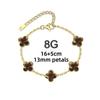 13MM Titanium Steel Four-leaf Clover Bracelet Small Fresh Fashion Petals 18K Does Not Lose Color Ladies Bracelet