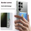 For Samsung Galaxy S25 Ultra Clear Case PC+TPU Phone Cover Card Holder Kickstand