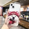 Cute dog couple men and women new models for iPhone15 mobile phone case Apple 15Pro soft case transparent cartoon