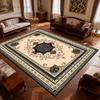 New Classical Black White Flower Pattern Living Room Carpet Retro Decoration Foldable Washable Soft Mat Bedroom Sofa Area Rug