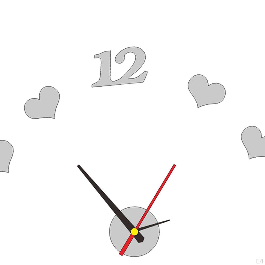 Creative Large 3 Clock Wall Decoration Decorative with Numerals Frameless DIY for