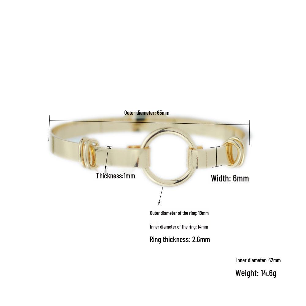 European Fashion Copper Circle Bracelet with Full Copper Buckle
